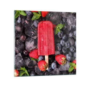 Cuadro sobre vidrio - Impresiones sobre Vidrio - El sabor del verano caluroso - 40x40 cm