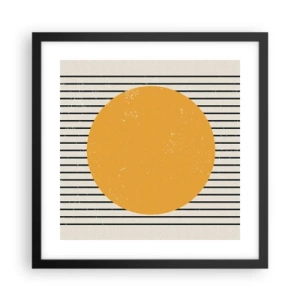 Póster en marco negro - El poder de la sencillez - 40x40 cm