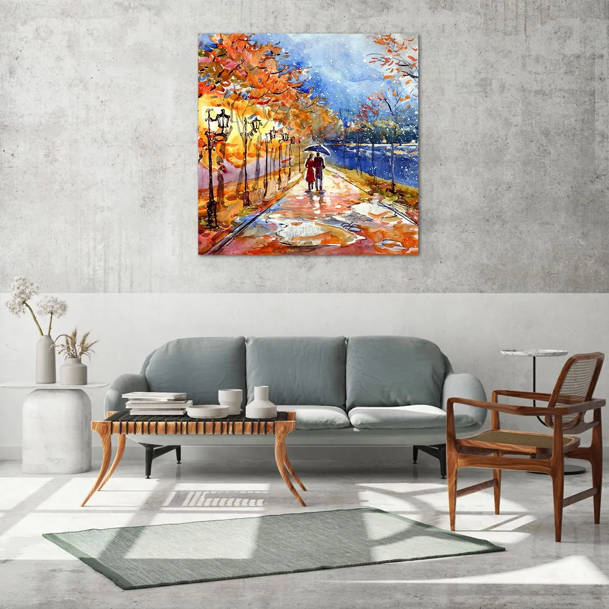 Cuadro sobre vidrio - Impresiones sobre Vidrio - Juntos hasta el límite del tiempo - 40x40 cm