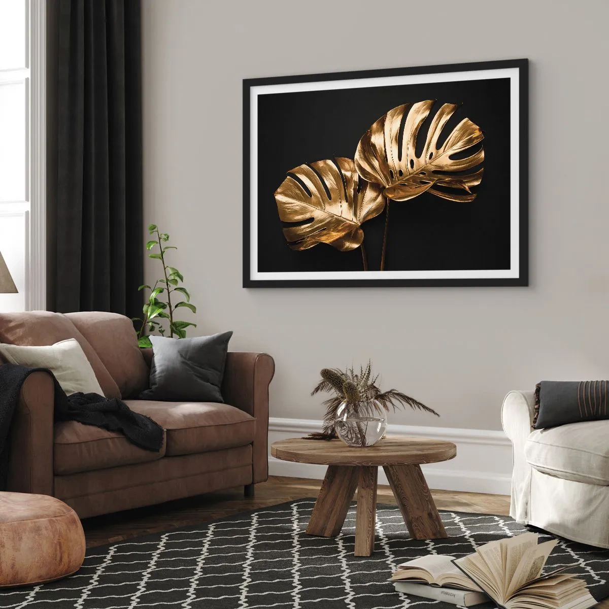 Póster en marco negro - Tesoros de la naturaleza - 91x61 cm