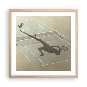 Póster en marco roble claro - Véncete a ti mismo - 50x50 cm