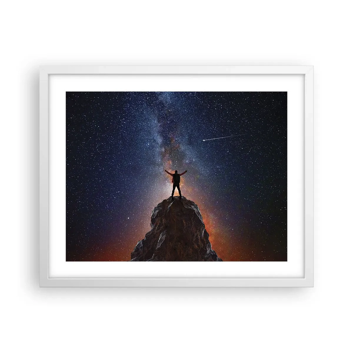 Póster en marco blanco - ¡El poder está conmigo! - 50x40 cm