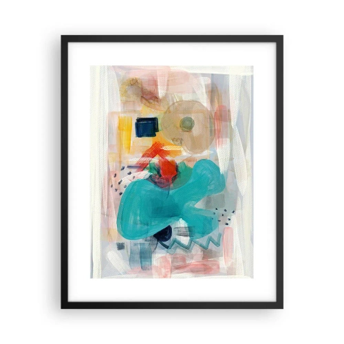 Póster en marco negro - Un juego de colores - 40x50 cm