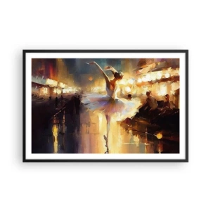 Póster en marco negro - Un milagro en la calle - 91x61 cm
