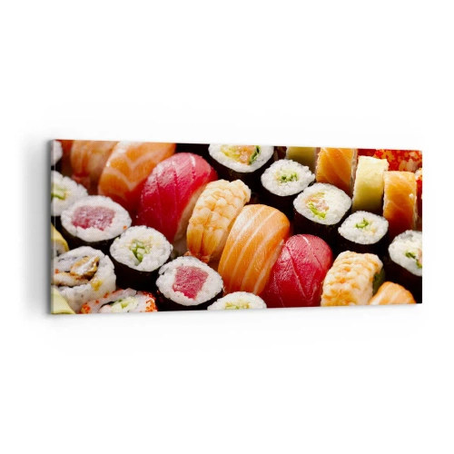 Cuadro sobre lienzo - Impresión de Imagen - Colores y sabores de Asia - 100x40 cm