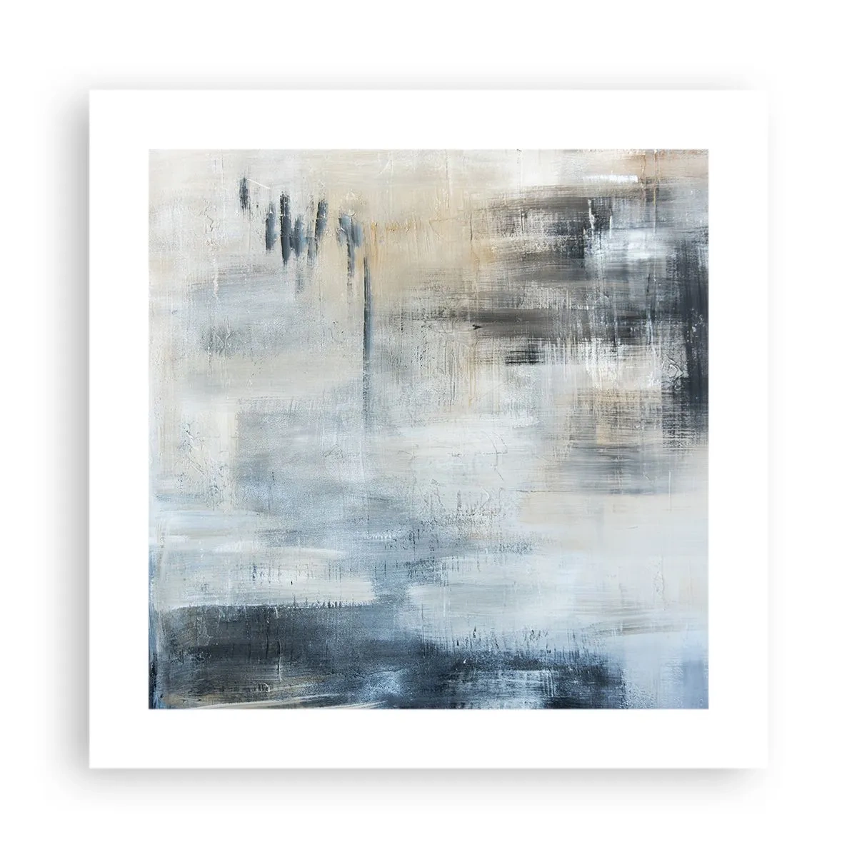 Póster - Detrás de un velo azul - 40x40 cm