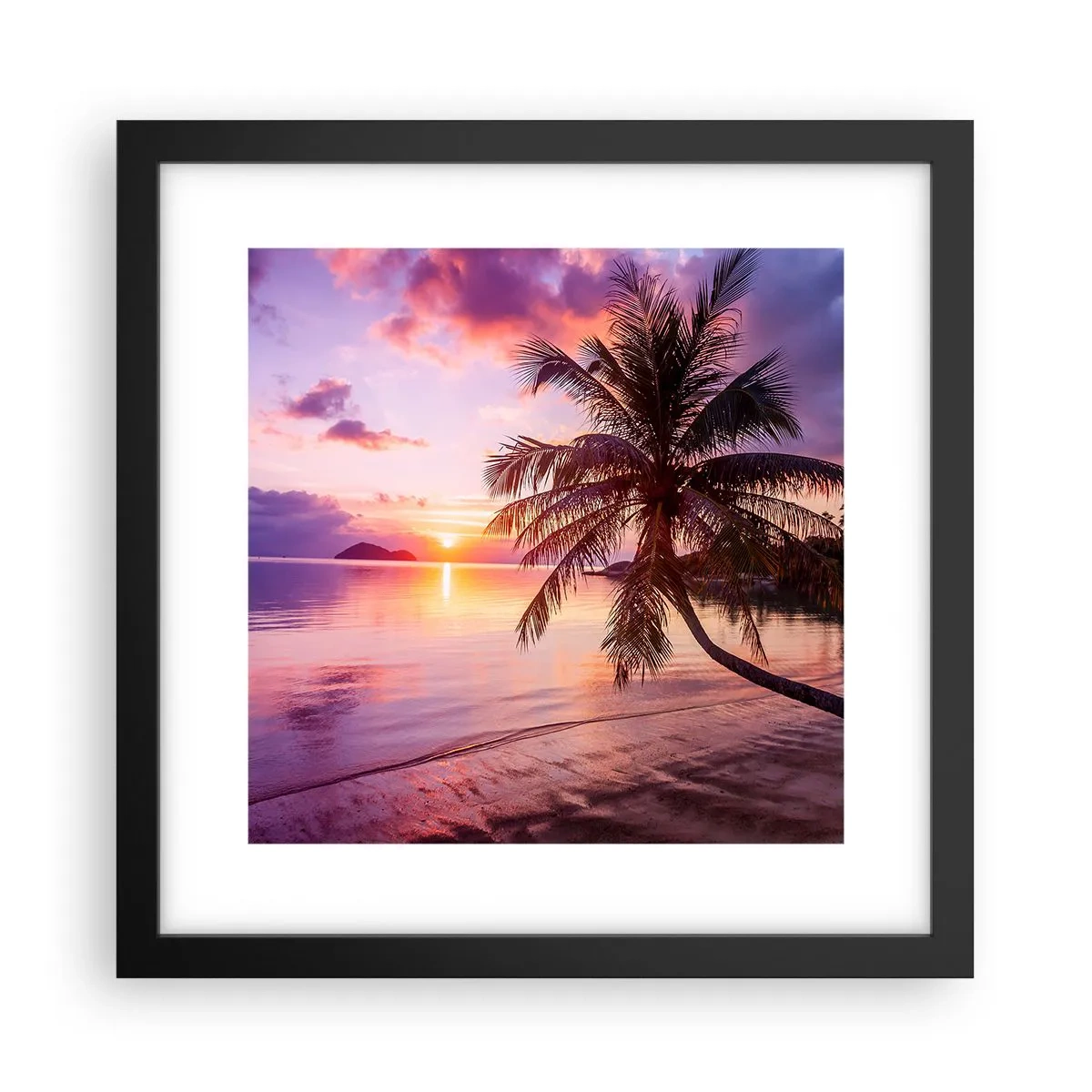 Póster en marco negro - Hermosura hasta el horizonte - 30x30 cm
