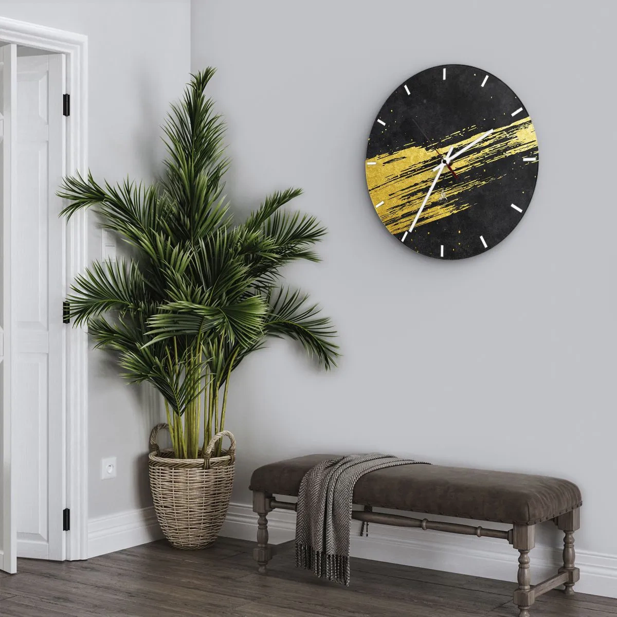 Reloj de pared - Reloj de vidrio - Saltar al hiperespacio - 40x40 cm