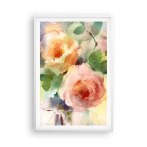 Póster en marco blanco - Delicado como una acuarela - 61x91 cm
