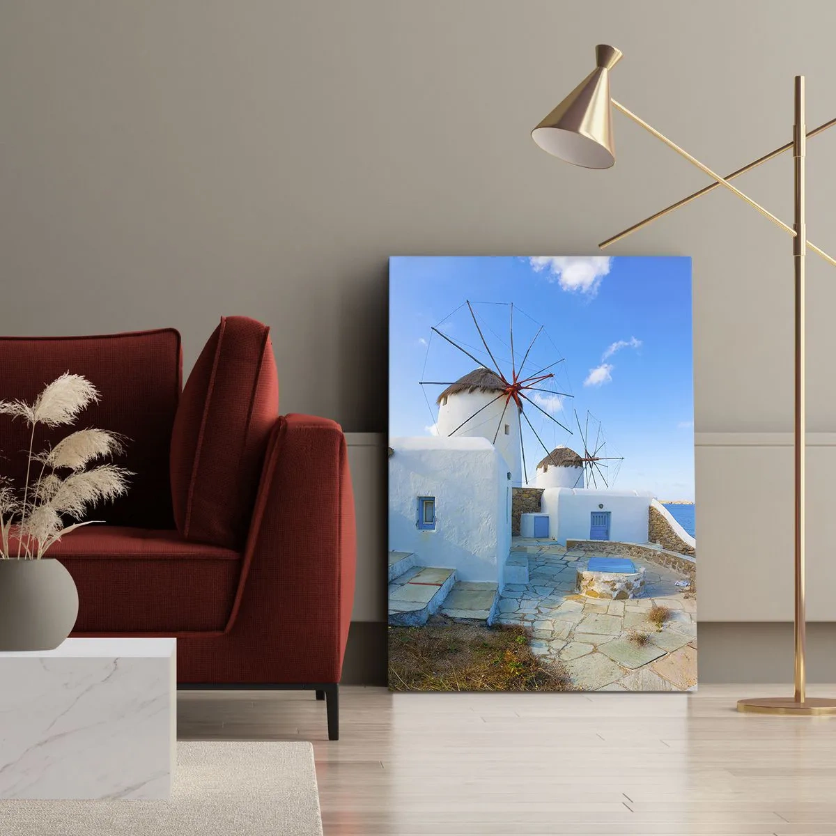 Cuadro sobre lienzo - Impresión de Imagen - Viento azul marino - 55x100 cm