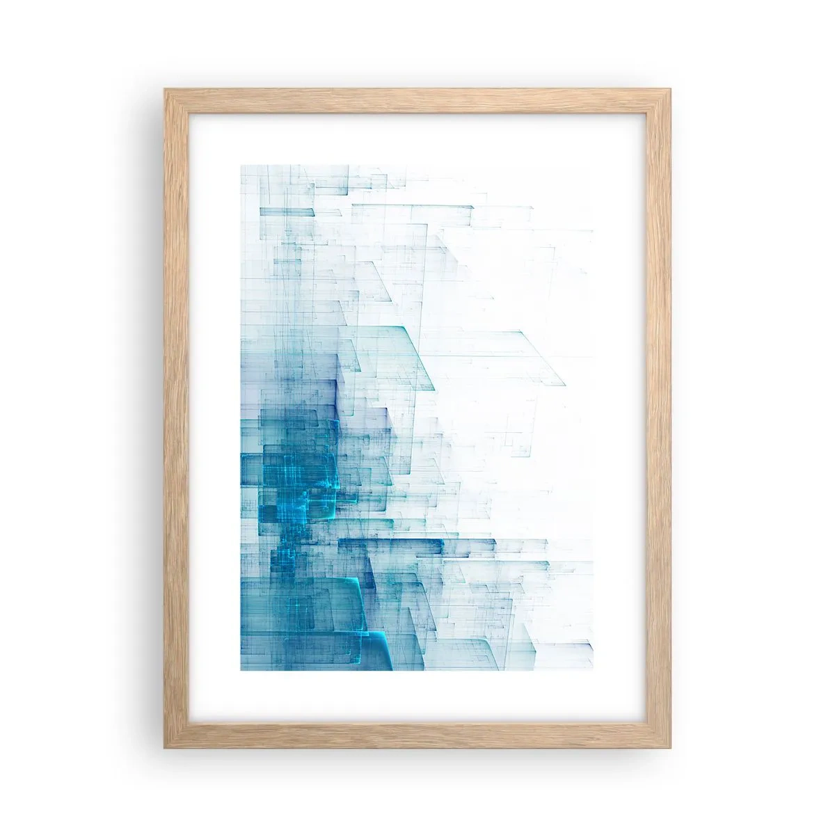 Póster en marco roble claro - Cómo se hizo el espacio - 30x40 cm