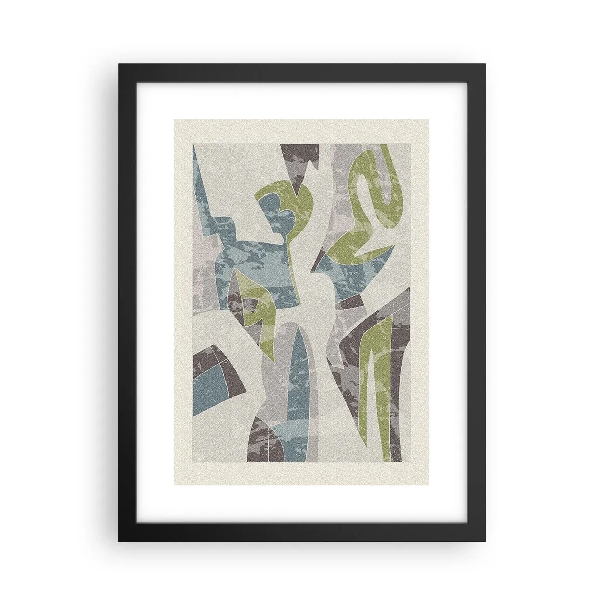 Póster en marco negro - Composición tras vidriera - 30x40 cm