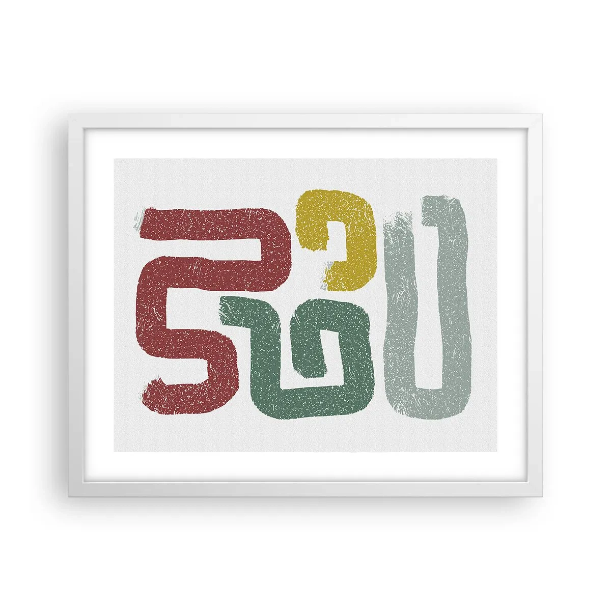 Póster en marco blanco - En un idioma desconocido - 50x40 cm