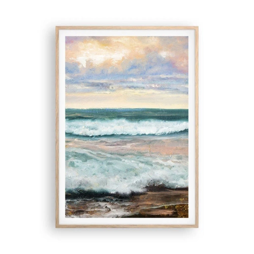 Póster en marco roble claro - Aquí suavizarás tu alma - 70x100 cm