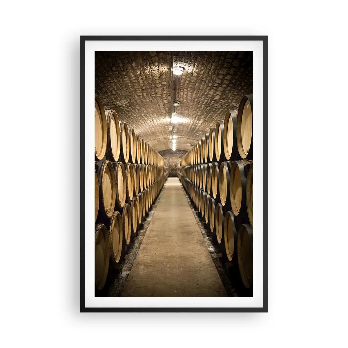 Póster en marco negro - En una bóveda de ladrillo - 61x91 cm