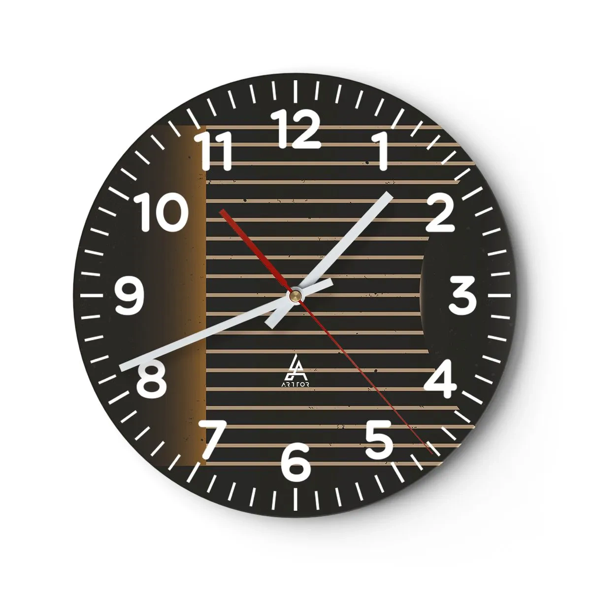 Reloj de pared - Reloj de vidrio - Explorar la oscuridad - 30x30 cm