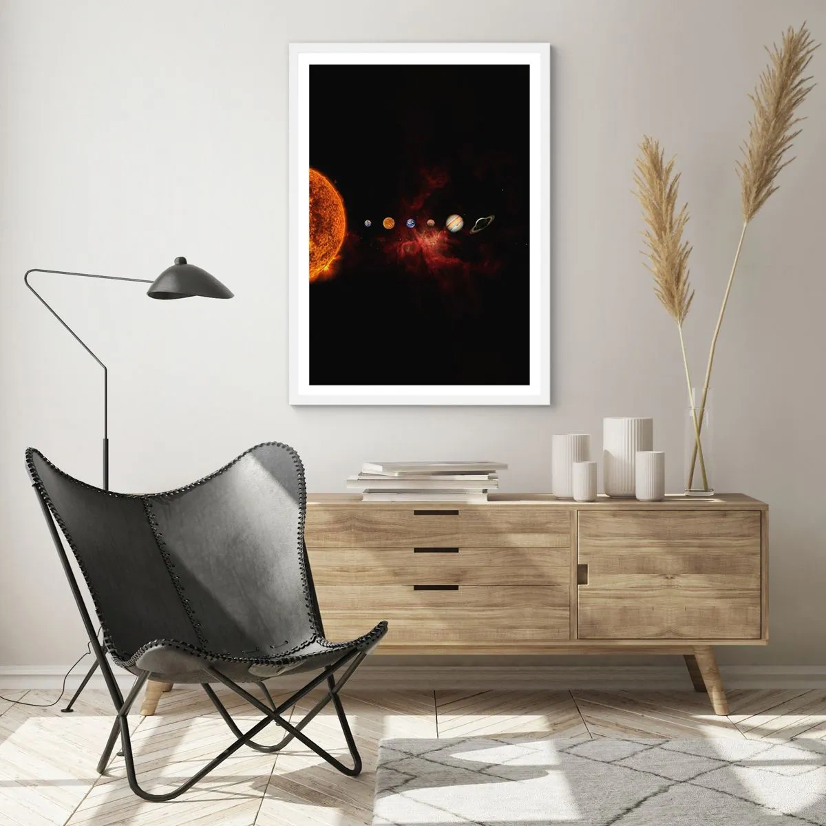 Póster en marco blanco - Nuestro barrio - 50x70 cm