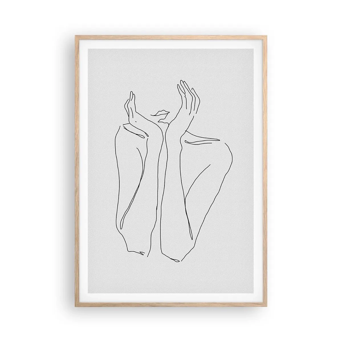 Póster en marco roble claro - Con qué sueñan las mujeres - 70x100 cm