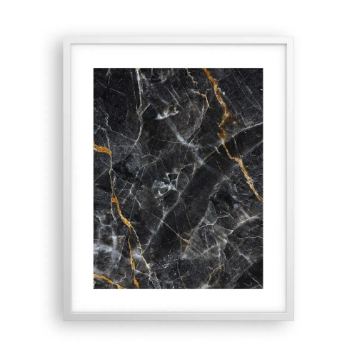 Póster en marco blanco - La vida interior de la piedra - 40x50 cm