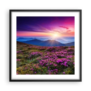 Póster en marco negro - Dulce aroma a frescura - 50x50 cm