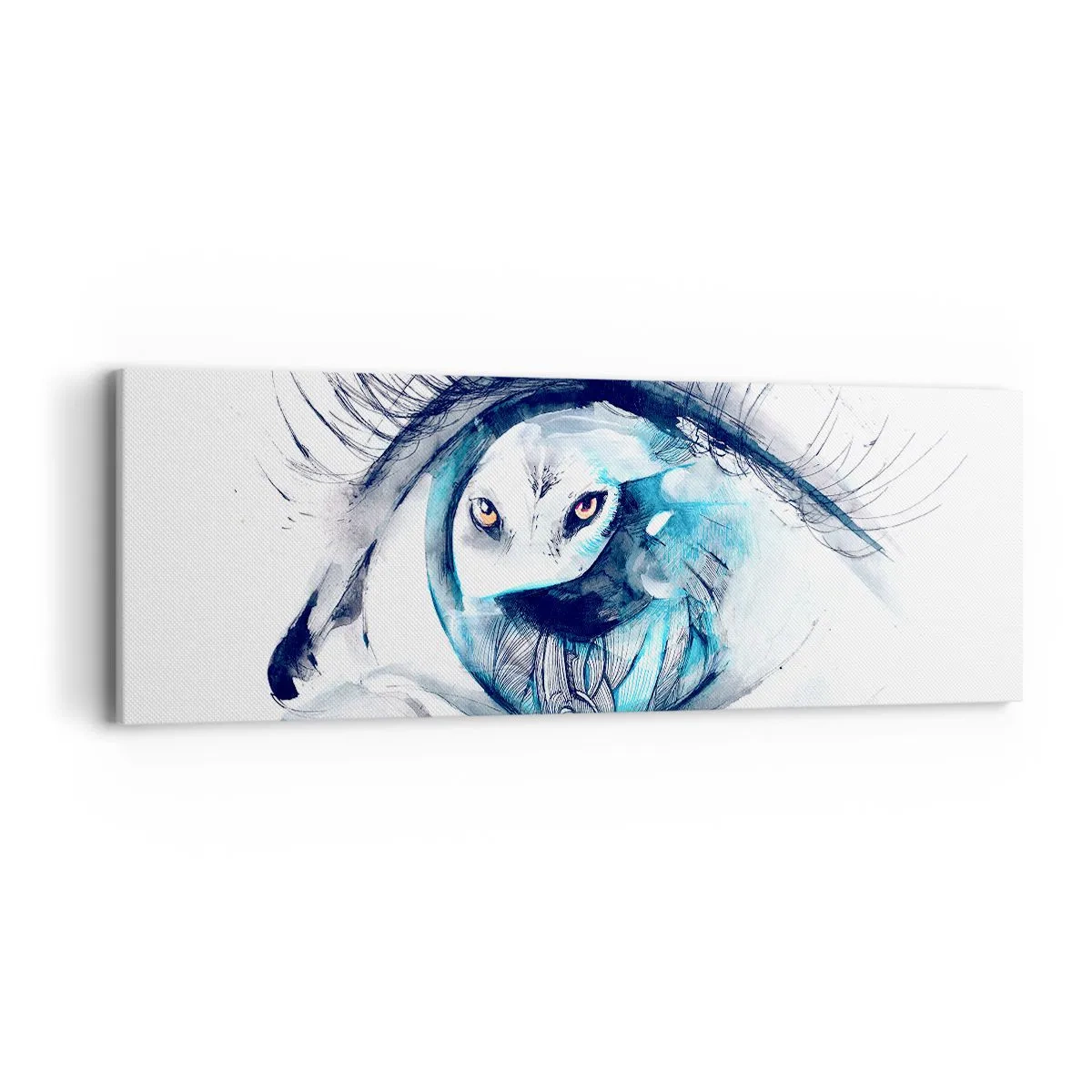 Cuadro sobre lienzo - Impresión de Imagen - Ojo con la naturaleza - 90x30 cm
