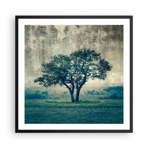 Póster en marco negro - El manzano - 60x60 cm