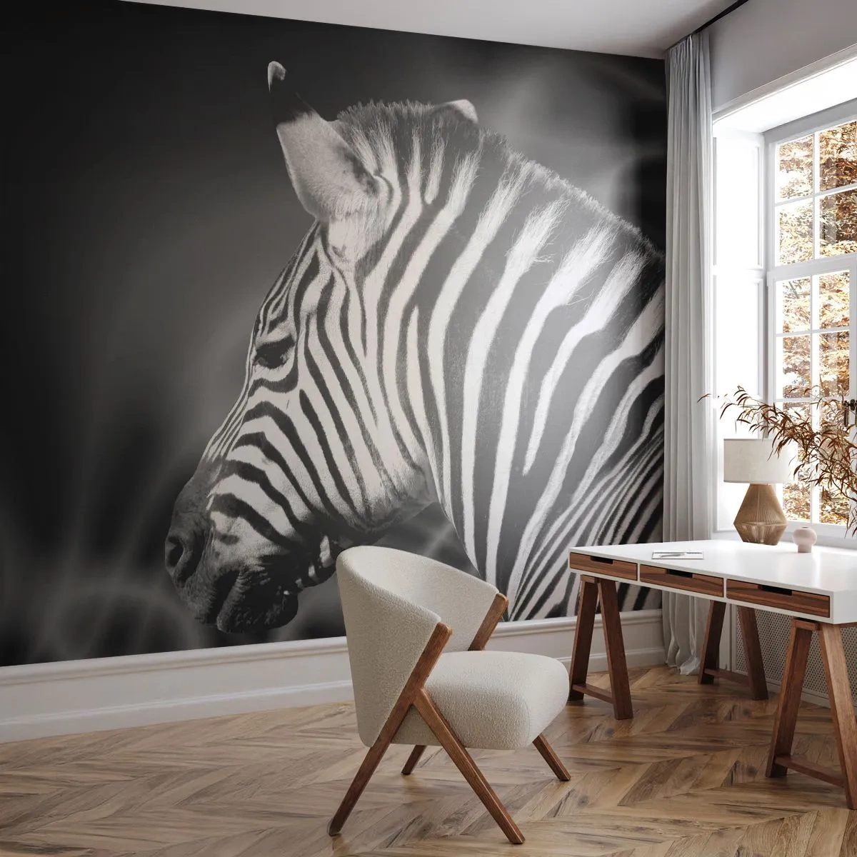 Fotomural Premium Canvas - El blanco es blanco, el negro es negro - costillas, En blanco y negro, animales - 250x175 cm