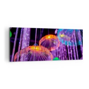 Cuadro sobre lienzo - Impresión de Imagen - Fuente luminosa - 100x40 cm