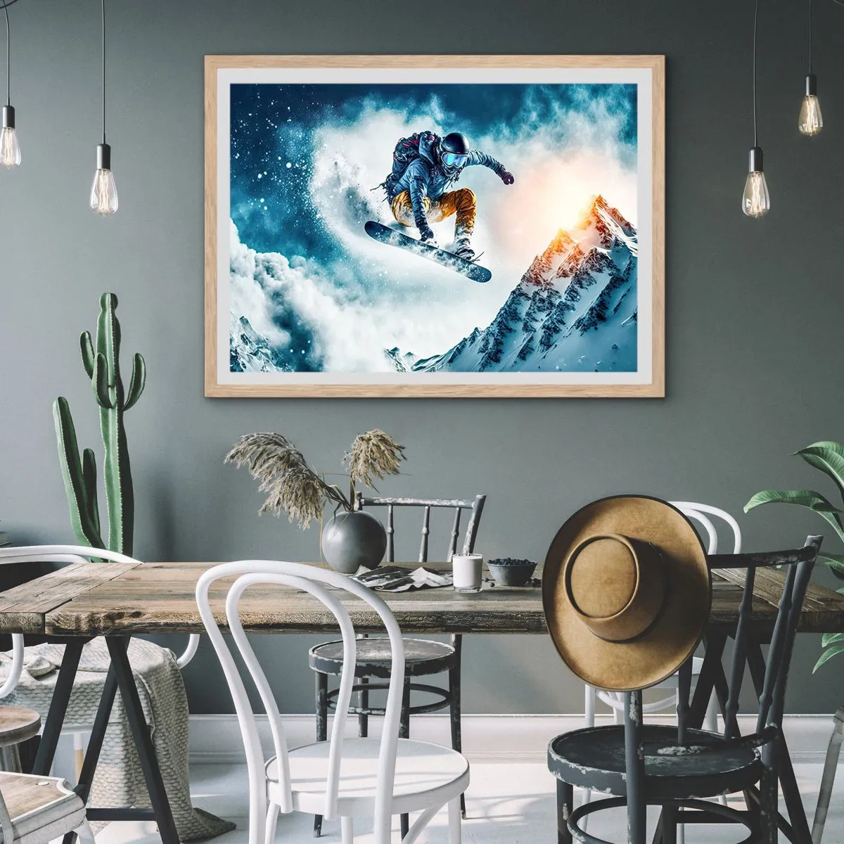 Póster en marco roble claro - Emociones extremas - 91x61 cm