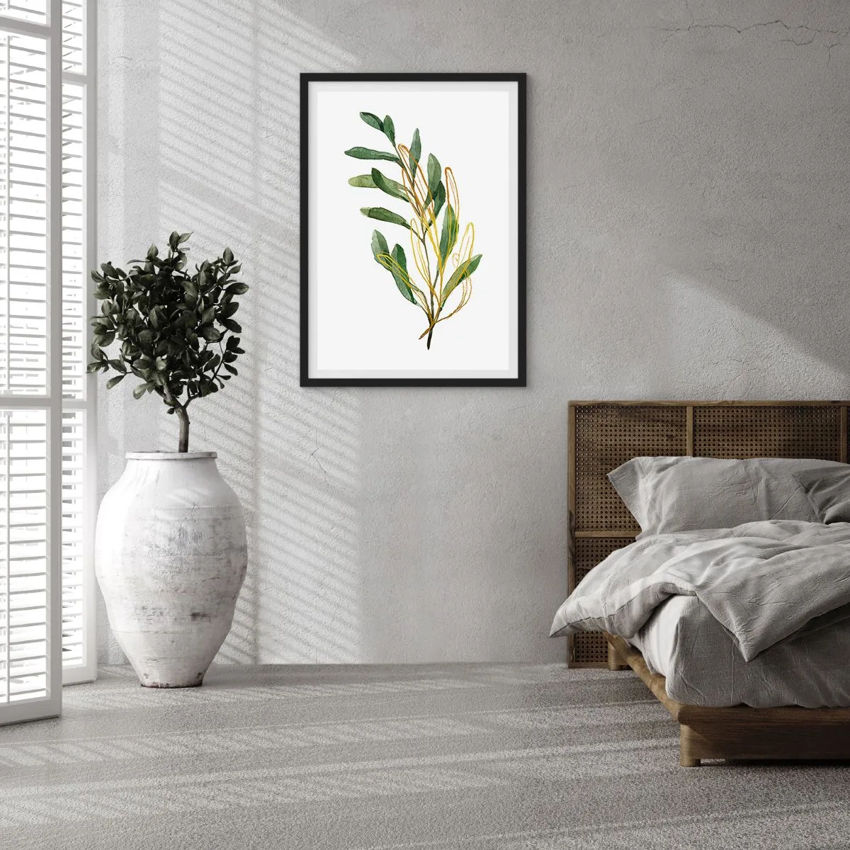 Póster en marco negro - La vida se abre camino - 70x100 cm