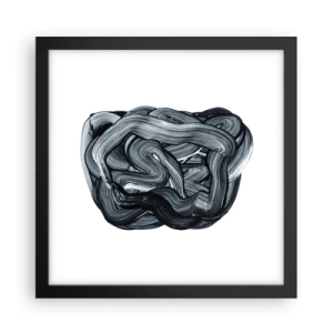 Póster en marco negro - No es tan sencillo - 30x30 cm