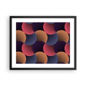 Póster en marco negro - En un ritmo circular - 50x40 cm