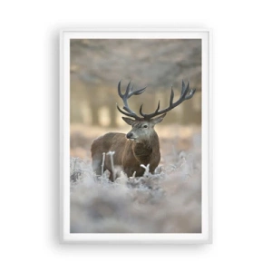 Póster en marco blanco - Una mañana fresca - 70x100 cm