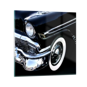 Cuadro sobre vidrio - Impresiones sobre Vidrio - Clásicos en plata, negro y blanco - 70x70 cm