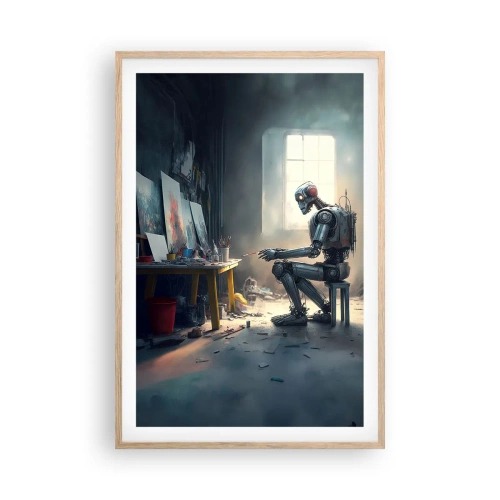 Póster en marco roble claro - El acto de creación - 61x91 cm