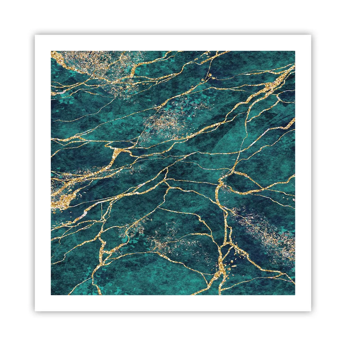 Póster - Riachuelos de oro - 60x60 cm