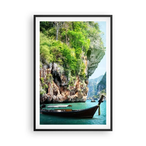 Póster en marco negro - Una invitación a un viaje exótico - 61x91 cm