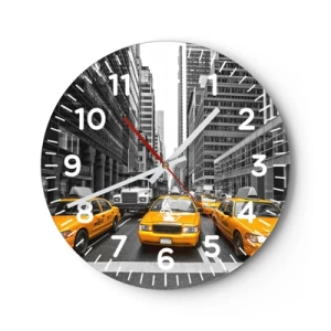 Reloj de pared - Reloj de vidrio - Nosotros somos los que damos color a la ciudad - 40x40 cm