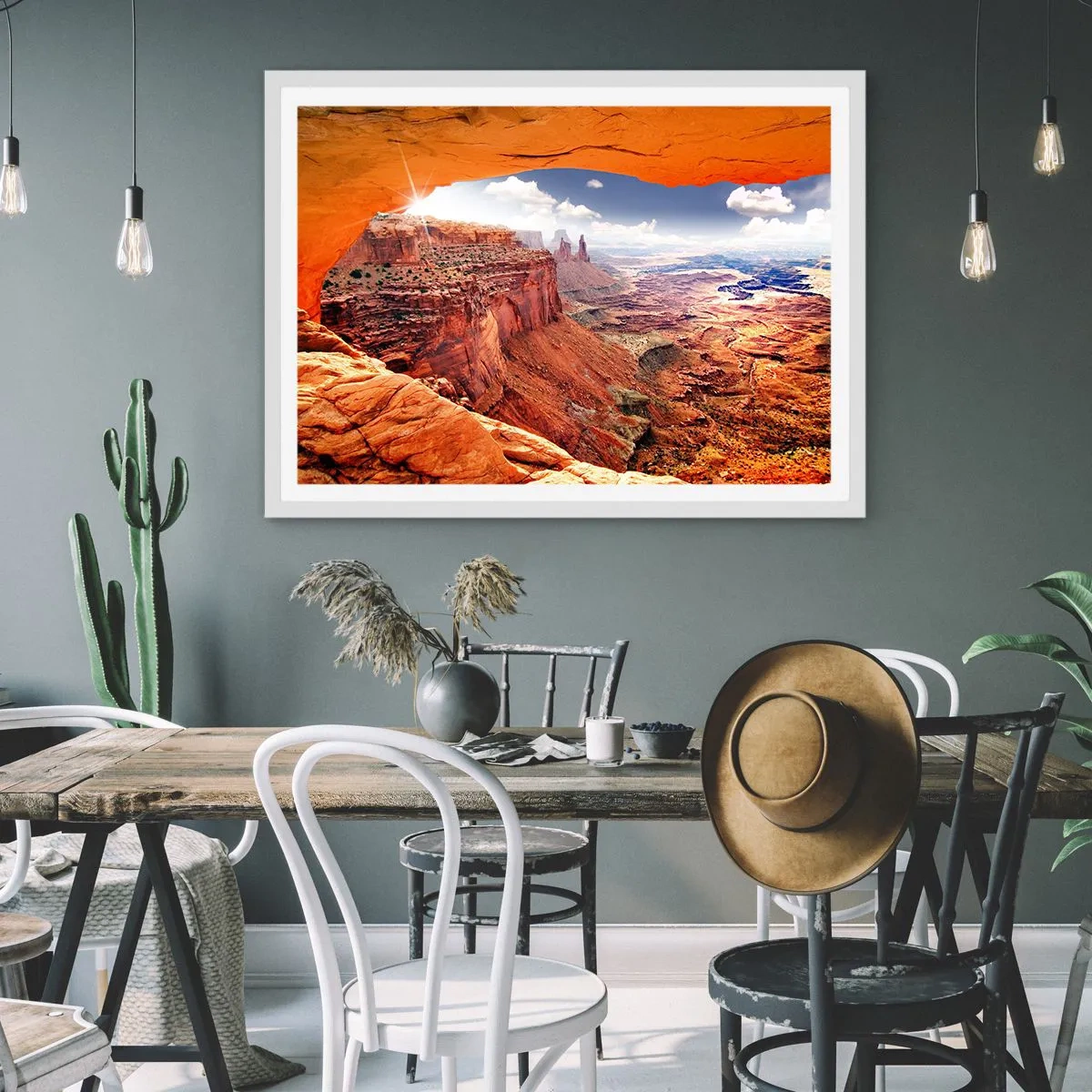 Póster en marco blanco - Tallado por la propia naturaleza - 50x40 cm