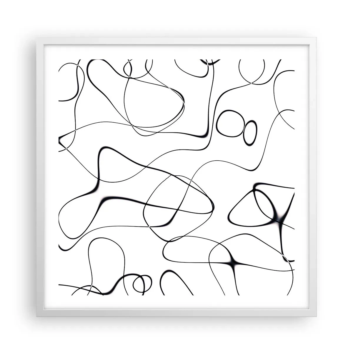 Póster en marco blanco - Los caminos de la vida, las vicisitudes del destino - 60x60 cm