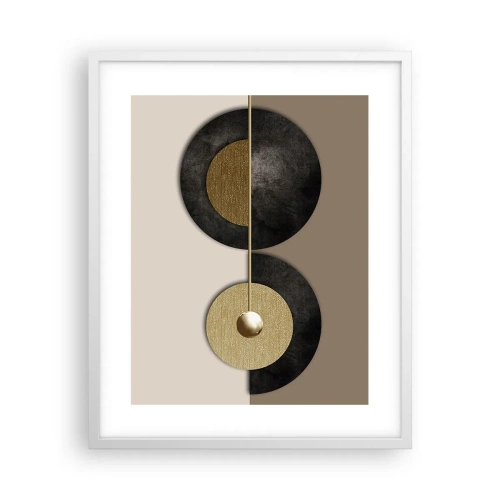 Póster en marco blanco - Variaciones en torno a un círculo - 40x50 cm