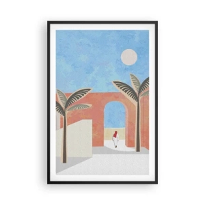 Póster en marco negro - Un día árabe - 61x91 cm