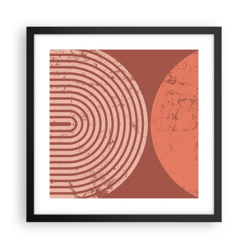 Póster en marco negro - Estrecha relación - 40x40 cm