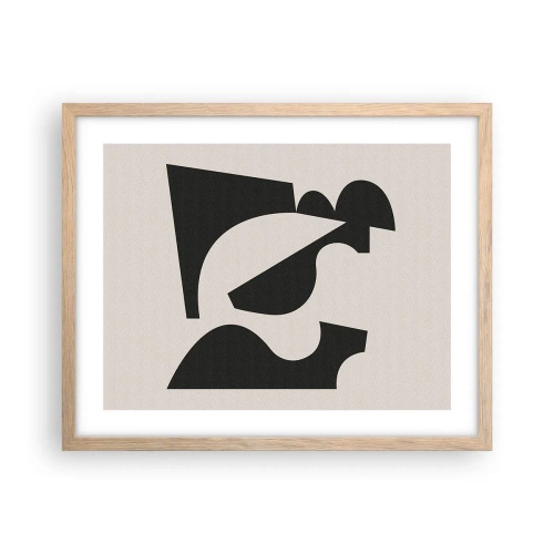 Póster en marco roble claro - Para automontaje - 50x40 cm