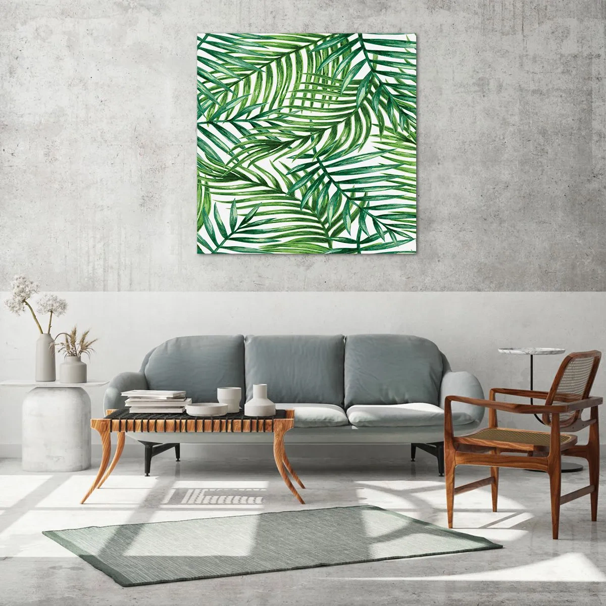 Cuadro sobre vidrio - Impresiones sobre Vidrio - Bajo el verde - 30x30 cm