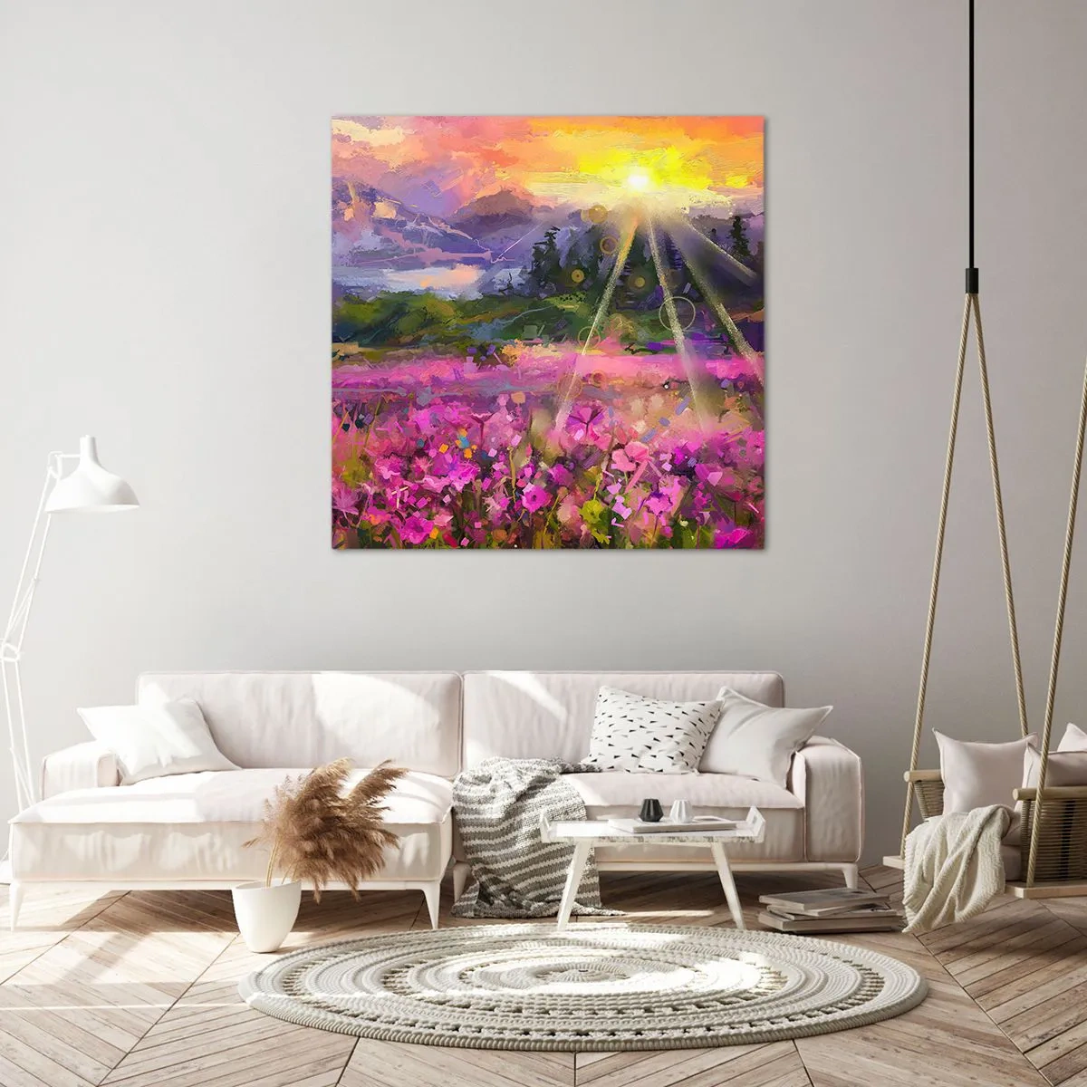 Cuadro sobre lienzo - Impresión de Imagen - En un valle bajo la protección del sol - 60x60 cm