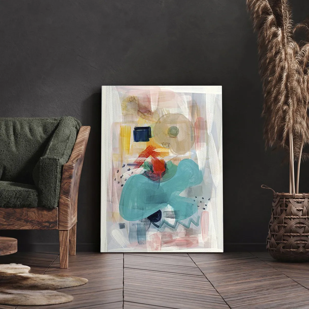 Cuadro sobre lienzo - Impresión de Imagen - Un juego de colores - 45x80 cm