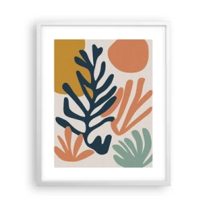 Póster en marco blanco - Mares de coral - 40x50 cm