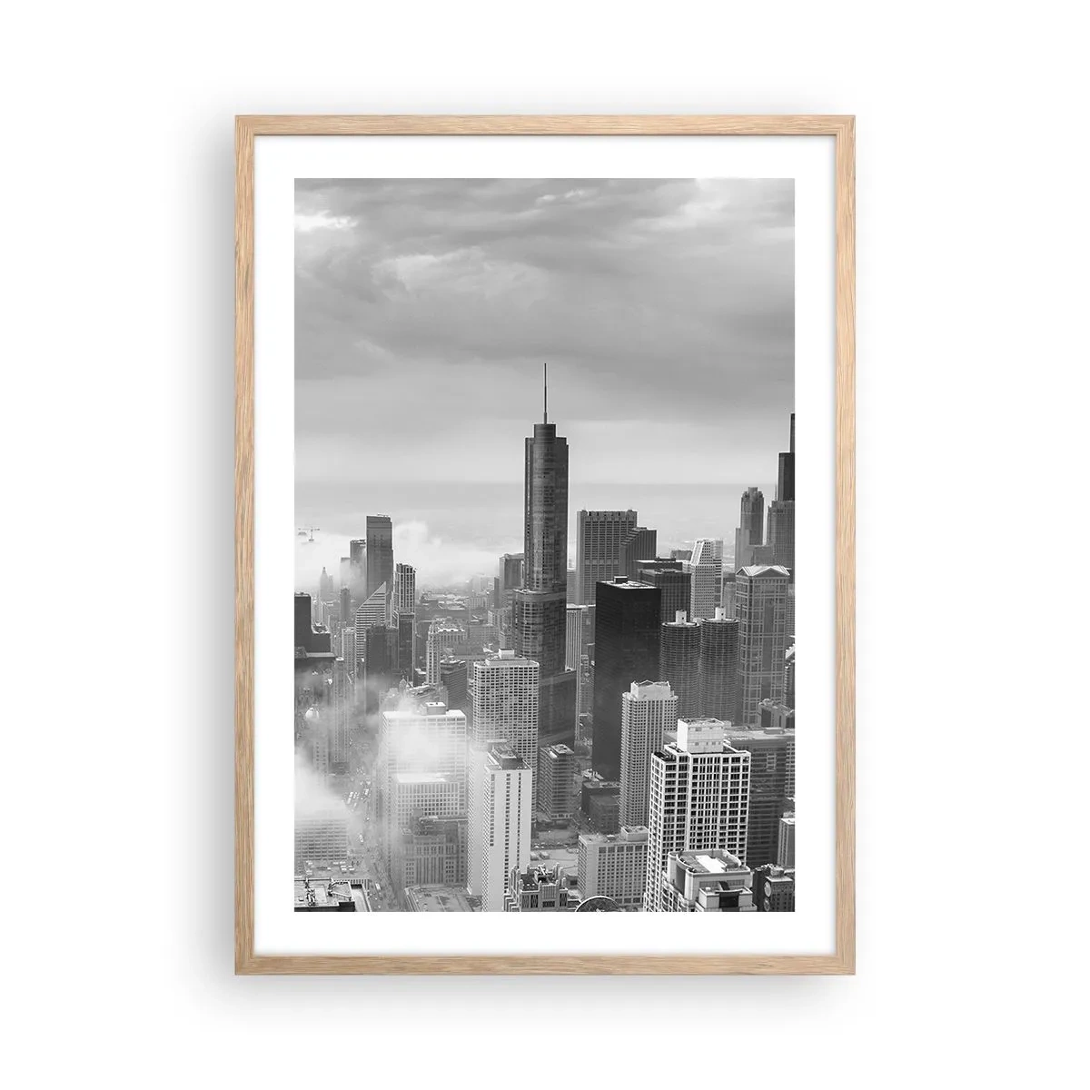 Póster en marco roble claro - Paisaje americano - 50x70 cm
