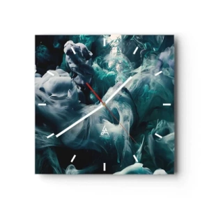 Reloj de pared - Reloj de vidrio - Un movimiento de color - 40x40 cm